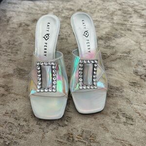 Katy Perry Collections Iridescent Mules with Sparkling Buckle